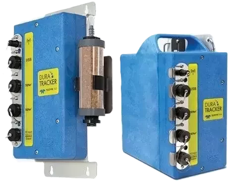 Teledyne ISCO DuraTracker flow loggers for portable and permanent wastewater flow monitoring installations.